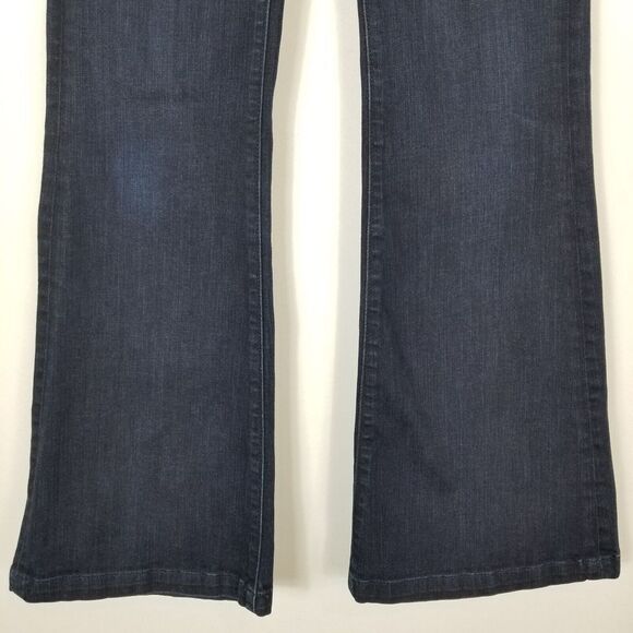 Anthropologie Pilcro Women Flare Leg Jeans Size 27 Navy Blue  Mid Rise - Picture 4 of 10